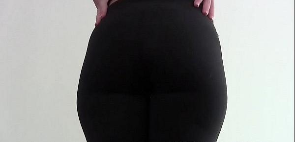  These tight new black yoga pants are almost see thru